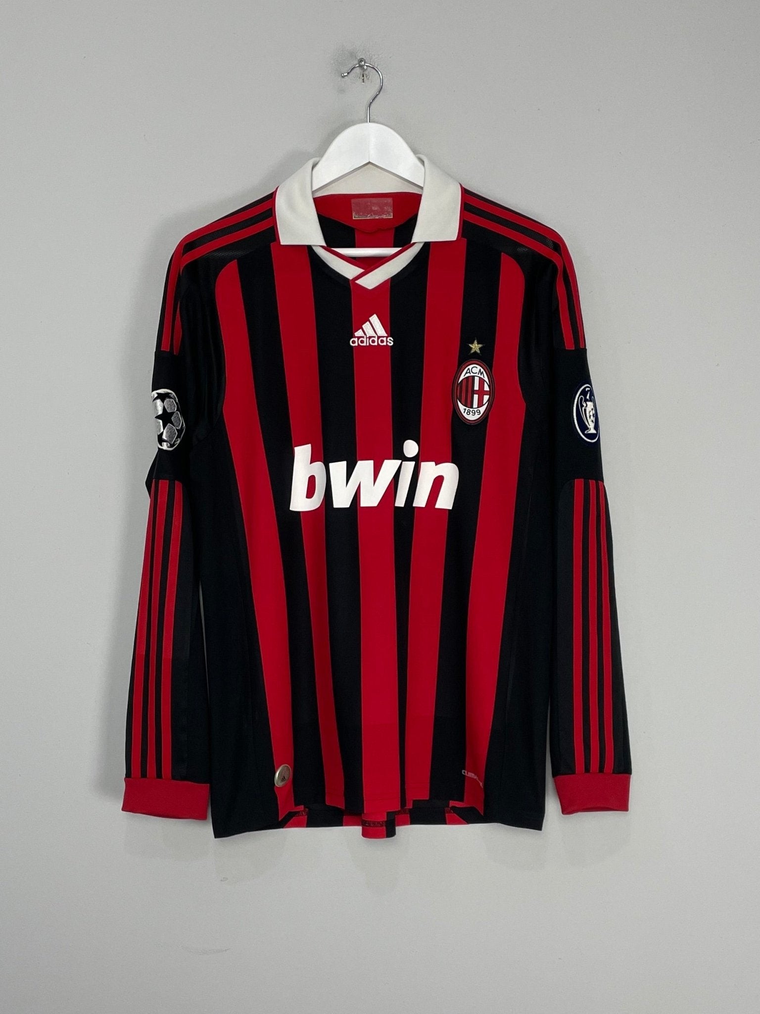 Shop 2009/10 AC MILAN BECKHAM #32 L/S C/L HOME SHIRT (M) ADIDAS, classic football shirts, vintage football shirts & retro soccer jerseys at Cult Kits