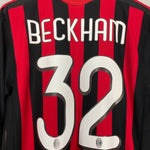 Shop 2009/10 AC MILAN BECKHAM #32 L/S C/L HOME SHIRT (M) ADIDAS, classic football shirts, vintage football shirts & retro soccer jerseys at Cult Kits