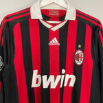 Shop 2009/10 AC MILAN BECKHAM #32 L/S C/L HOME SHIRT (M) ADIDAS, classic football shirts, vintage football shirts & retro soccer jerseys at Cult Kits