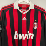 Shop 2009/10 AC MILAN BECKHAM #32 L/S C/L HOME SHIRT (M) ADIDAS, classic football shirts, vintage football shirts & retro soccer jerseys at Cult Kits