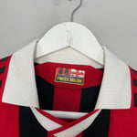 Shop 2009/10 AC MILAN BECKHAM #32 L/S HOME SHIRT (M) ADIDAS, classic football shirts, vintage football shirts & retro soccer jerseys at Cult Kits