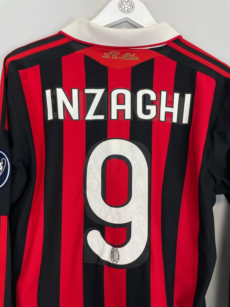 2009/10 AC MILAN INZAGHI 9 C/L L/S HOME SHIRT (M) ADIDAS - Cult Kits - Medium - Buy Vintage Football Shirts, Authentic Retro Football Shirts For Sale, Classic Football Shirts & Soccer Jersey
