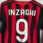 2009/10 AC MILAN INZAGHI 9 C/L L/S HOME SHIRT (M) ADIDAS - Cult Kits - Medium - Buy Vintage Football Shirts, Authentic Retro Football Shirts For Sale, Classic Football Shirts & Soccer Jersey