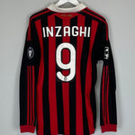 2009/10 AC MILAN INZAGHI 9 C/L L/S HOME SHIRT (M) ADIDAS - Cult Kits - Medium - Buy Vintage Football Shirts, Authentic Retro Football Shirts For Sale, Classic Football Shirts & Soccer Jersey