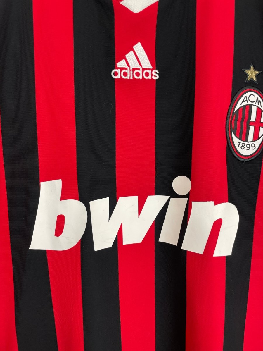 2009/10 AC MILAN INZAGHI 9 C/L L/S HOME SHIRT (M) ADIDAS - Cult Kits - Medium - Buy Vintage Football Shirts, Authentic Retro Football Shirts For Sale, Classic Football Shirts & Soccer Jersey