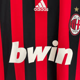 2009/10 AC MILAN INZAGHI 9 C/L L/S HOME SHIRT (M) ADIDAS - Cult Kits - Medium - Buy Vintage Football Shirts, Authentic Retro Football Shirts For Sale, Classic Football Shirts & Soccer Jersey