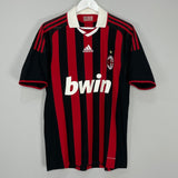 Shop 2009/10 AC MILAN MALDINI #3 HOME SHIRT (M) ADIDAS, classic football shirts, vintage football shirts & retro soccer jerseys at Cult Kits