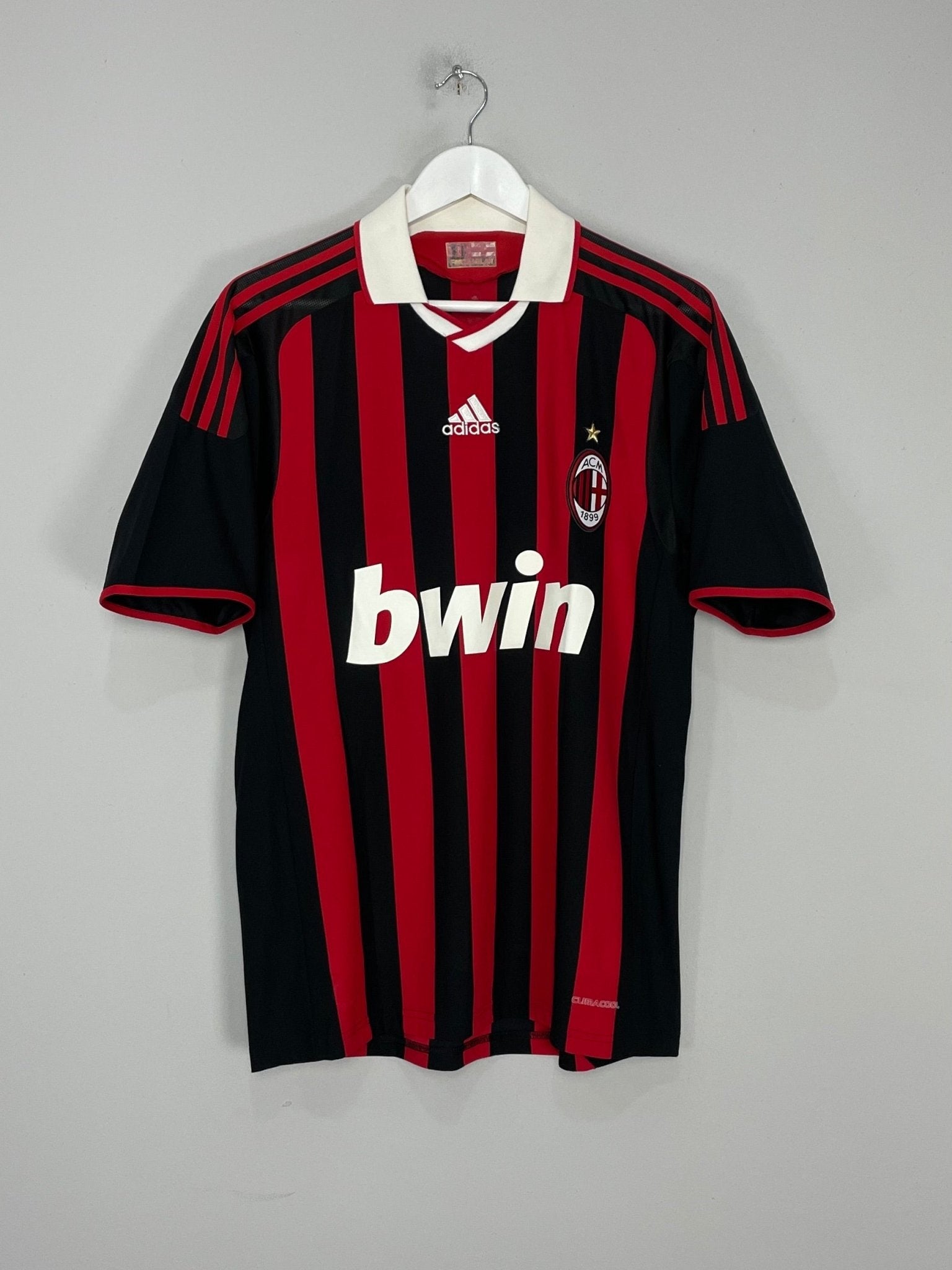 Shop 2009/10 AC MILAN MALDINI #3 HOME SHIRT (M) ADIDAS, classic football shirts, vintage football shirts & retro soccer jerseys at Cult Kits