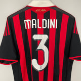 Shop 2009/10 AC MILAN MALDINI #3 HOME SHIRT (M) ADIDAS, classic football shirts, vintage football shirts & retro soccer jerseys at Cult Kits