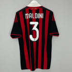 Shop 2009/10 AC MILAN MALDINI #3 HOME SHIRT (M) ADIDAS, classic football shirts, vintage football shirts & retro soccer jerseys at Cult Kits