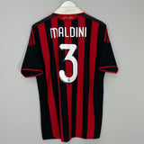 Shop 2009/10 AC MILAN MALDINI #3 HOME SHIRT (M) ADIDAS, classic football shirts, vintage football shirts & retro soccer jerseys at Cult Kits