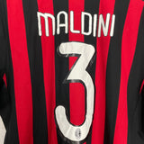 Shop 2009/10 AC MILAN MALDINI #3 'SOLO PER TE' HOME SHIRT (L) ADIDAS, classic football shirts, vintage football shirts & retro soccer jerseys at Cult Kits