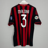 Shop 2009/10 AC MILAN MALDINI #3 'SOLO PER TE' HOME SHIRT (L) ADIDAS, classic football shirts, vintage football shirts & retro soccer jerseys at Cult Kits