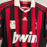 Shop 2009/10 AC MILAN MALDINI #3 'SOLO PER TE' HOME SHIRT (L) ADIDAS, classic football shirts, vintage football shirts & retro soccer jerseys at Cult Kits