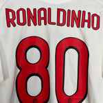 Shop 2009/10 AC MILAN RONALDINHO #80 AWAY SHIRT (XL) ADIDAS, classic football shirts, vintage football shirts & retro soccer jerseys at Cult Kits