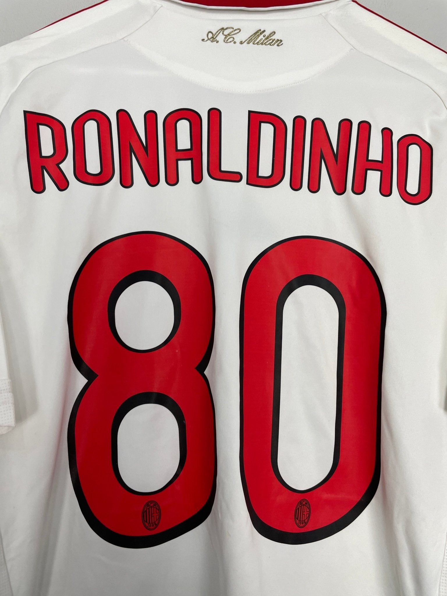 Shop 2009/10 AC MILAN RONALDINHO #80 AWAY SHIRT (XL) ADIDAS, classic football shirts, vintage football shirts & retro soccer jerseys at Cult Kits