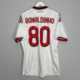 Shop 2009/10 AC MILAN RONALDINHO #80 AWAY SHIRT (XL) ADIDAS, classic football shirts, vintage football shirts & retro soccer jerseys at Cult Kits