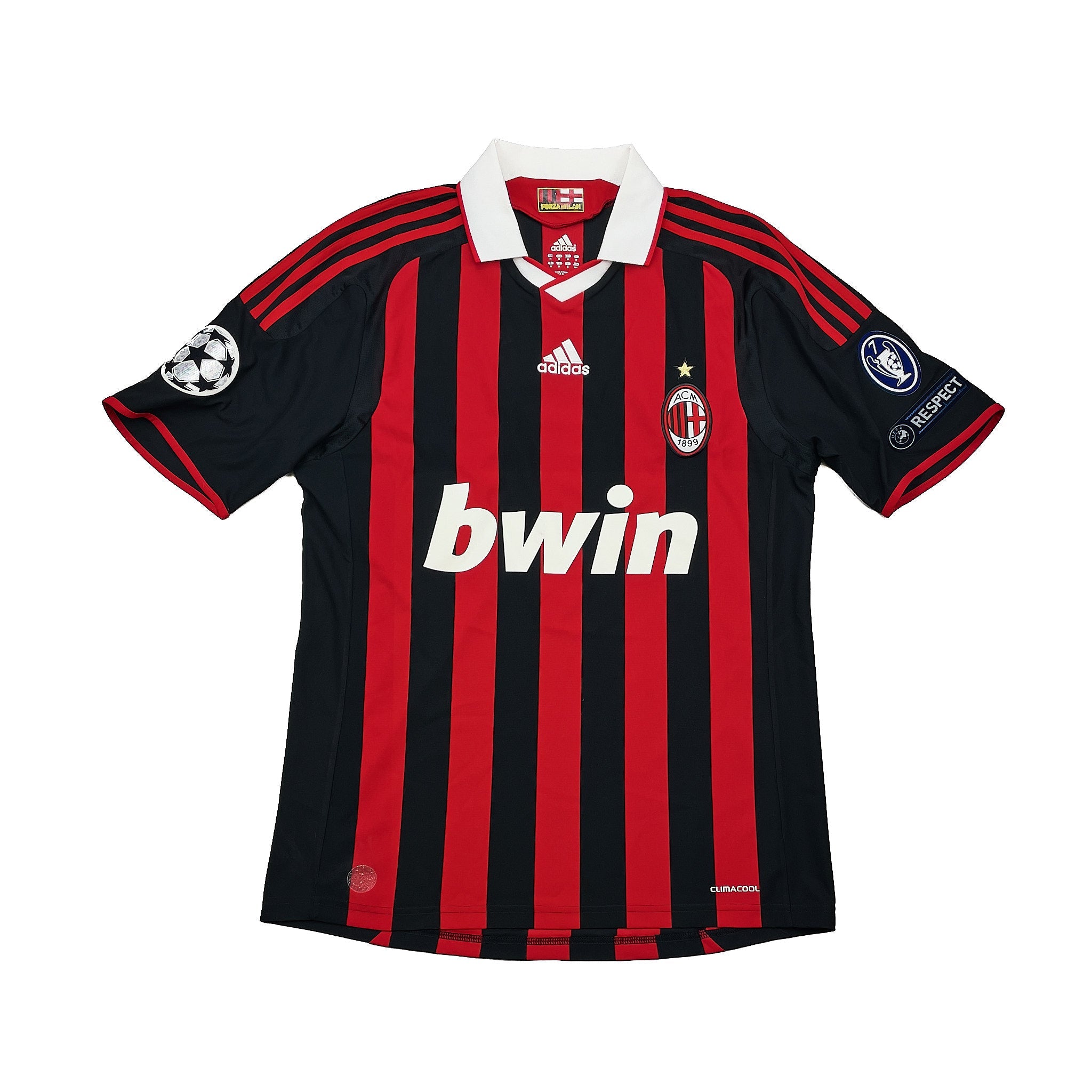 Buy 2009/10 AC Milan Ronaldinho 80 C/L Home Shirt (M) Adidas ~ Free worldwide shipping ~ Authentic Vintage Football Shirts from Cult Kits
