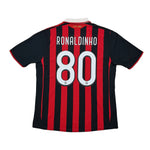 Buy 2009/10 AC Milan Ronaldinho 80 Home Shirt (L) Adidas ~ Free worldwide shipping available ~ Authentic Vintage Football Shirts from Cult Kits