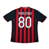 Buy 2009/10 AC Milan Ronaldinho 80 Home Shirt (L) Adidas ~ Free worldwide shipping available ~ Authentic Vintage Football Shirts from Cult Kits