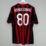 Shop 2009/10 AC MILAN RONALDINHO #80 HOME SHIRT (L) ADIDAS, classic football shirts, vintage football shirts & retro soccer jerseys at Cult Kits