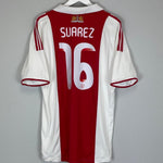 2009/10 AJAX SUAREZ 16 HOME SHIRT (XL) ADIDAS - Cult Kits - XL - Buy Vintage Football Shirts, Authentic Retro Football Shirts For Sale, Classic Football Shirts & Soccer Jersey