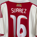 2009/10 AJAX SUAREZ 16 HOME SHIRT (XL) ADIDAS - Cult Kits - XL - Buy Vintage Football Shirts, Authentic Retro Football Shirts For Sale, Classic Football Shirts & Soccer Jersey