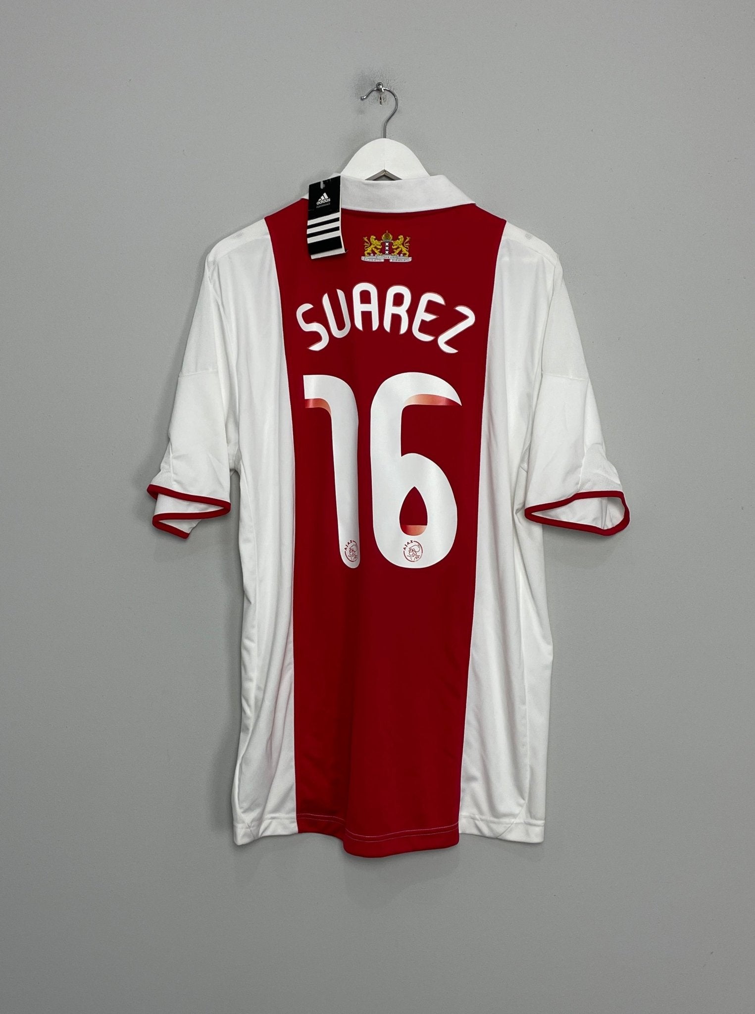 Shop 2009/10 AJAX SUAREZ #7 *BNWT* HOME SHIRT (L) ADIDAS, classic football shirts, vintage football shirts & retro soccer jerseys at Cult Kits