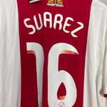 Shop 2009/10 AJAX SUAREZ #7 *BNWT* HOME SHIRT (L) ADIDAS, classic football shirts, vintage football shirts & retro soccer jerseys at Cult Kits