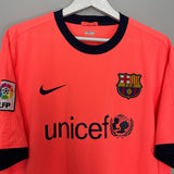 Shop 2009/10 BARCELONA MESSI #10 AWAY SHIRT (XL) NIKE, classic football shirts, vintage football shirts & retro soccer jerseys at Cult Kits