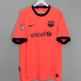 Shop 2009/10 BARCELONA MESSI #10 AWAY SHIRT (XL) NIKE, classic football shirts, vintage football shirts & retro soccer jerseys at Cult Kits