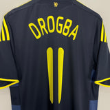 Shop 2009/10 CHELSEA DROGBA #11 AWAY SHIRT (M) ADIDAS, classic football shirts, vintage football shirts & retro soccer jerseys at Cult Kits