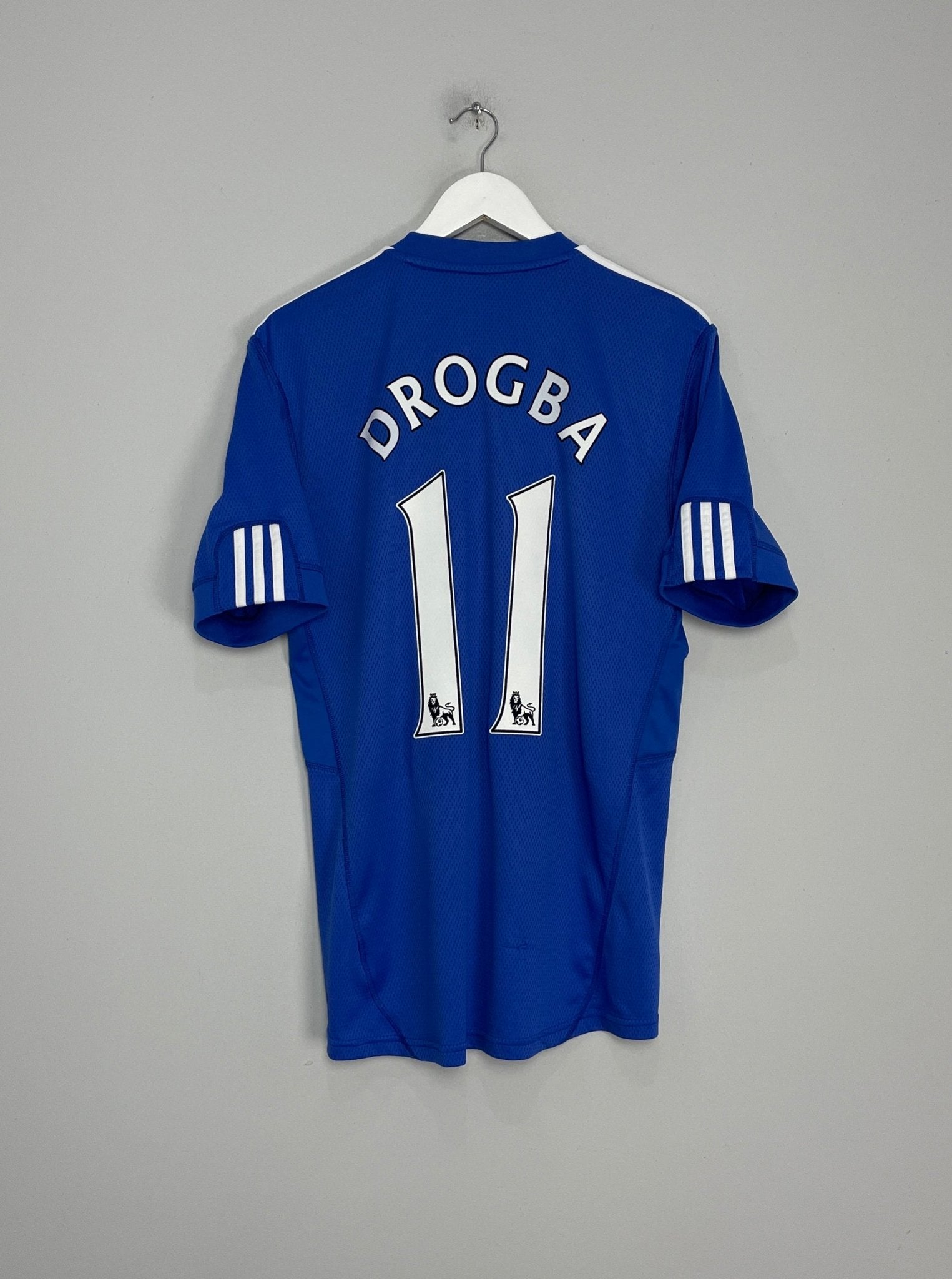 Shop 2009/10 CHELSEA DROGBA #11 HOME SHIRT (M) ADIDAS, classic football shirts, vintage football shirts & retro soccer jerseys at Cult Kits