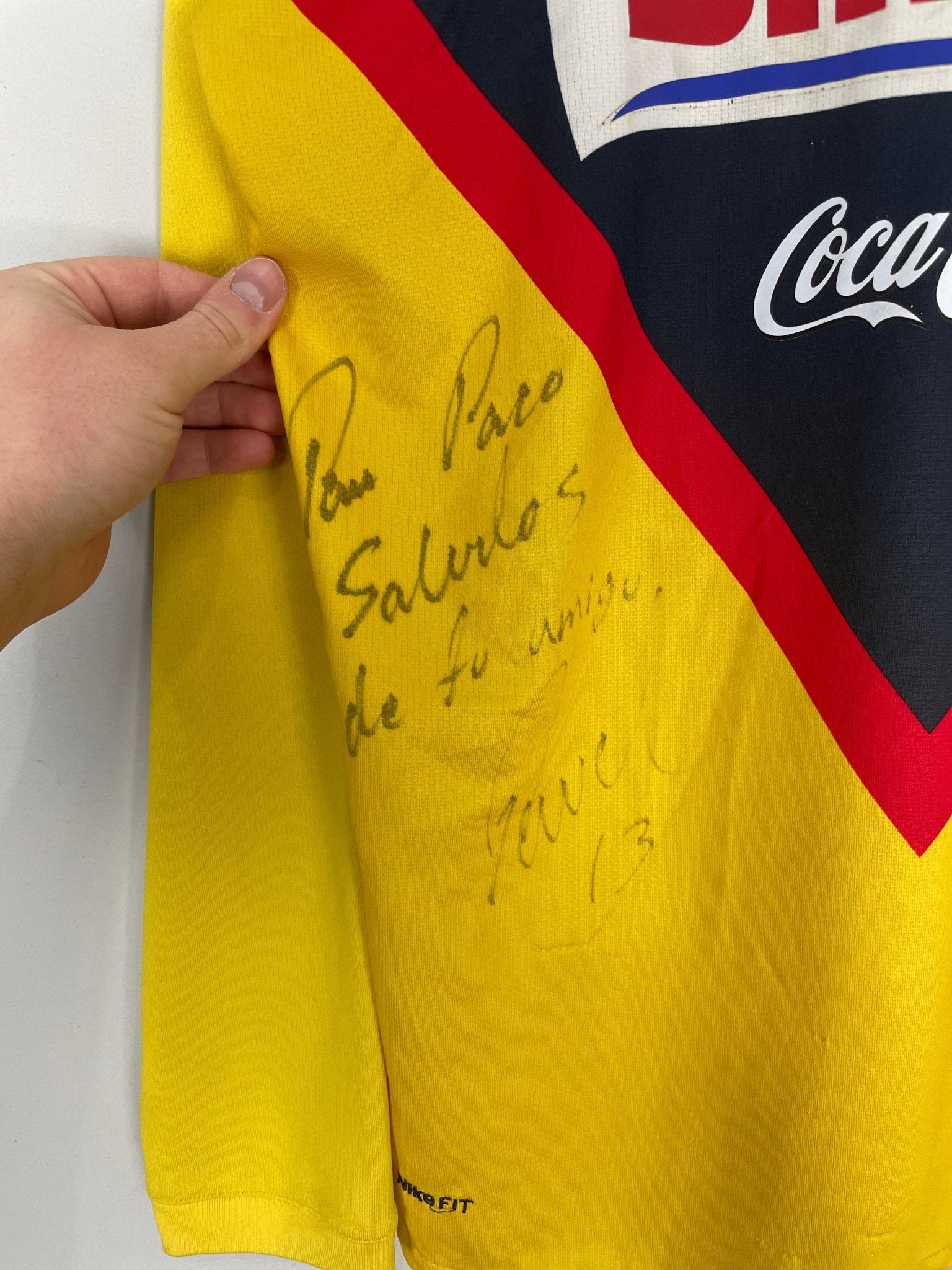 Shop 2009/10 CLUB AMERICA P.PARDO #13 *PLAYER ISSUE* SIGNED HOME SHIRT (M) NIKE, classic football shirts, vintage football shirts & retro soccer jerseys at Cult Kits