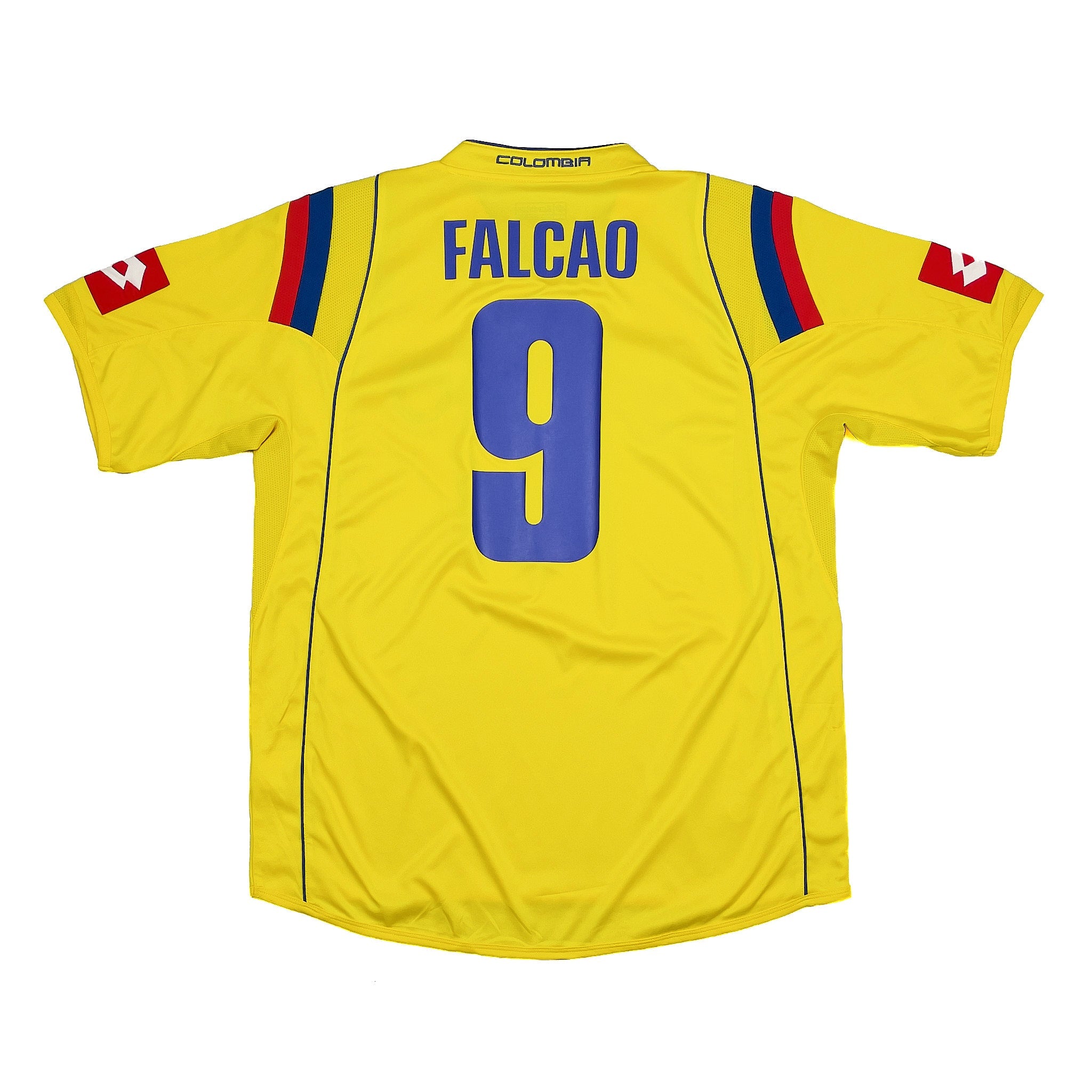 Buy 2009/10 COLOMBIA FALCAO 9 HOME SHIRT (L) LOTTO ~ Free worldwide shipping available ~ Authentic Vintage Football Shirts from Cult Kits