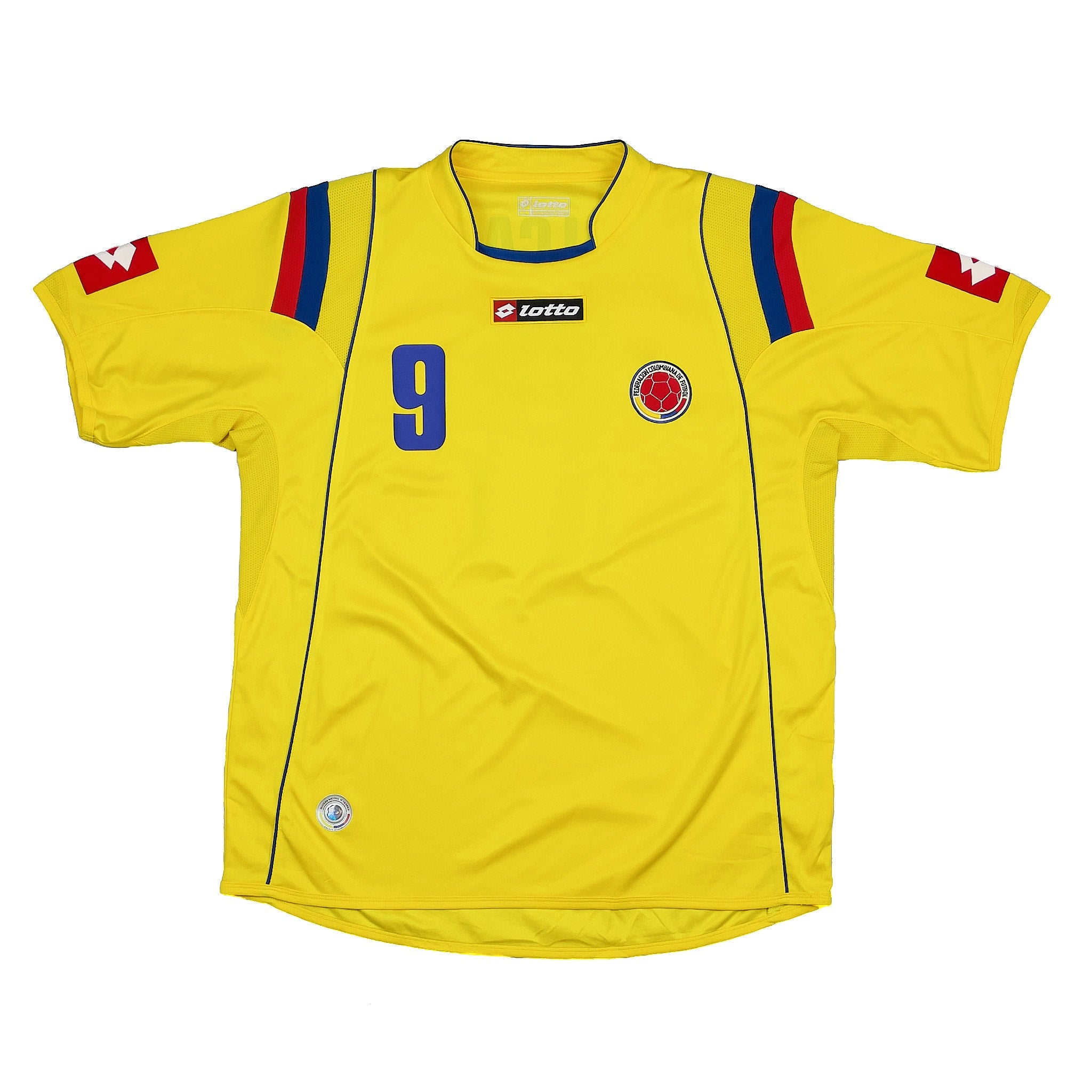 Buy 2009/10 COLOMBIA FALCAO 9 HOME SHIRT (L) LOTTO ~ Free worldwide shipping available ~ Authentic Vintage Football Shirts from Cult Kits