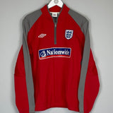 2009/10 ENGLAND 1/4 ZIP DRILL TOP (XL) UMBRO - Cult Kits - XL - Buy Vintage Football Shirts, Authentic Retro Football Shirts For Sale, Classic Football Shirts & Soccer Jersey