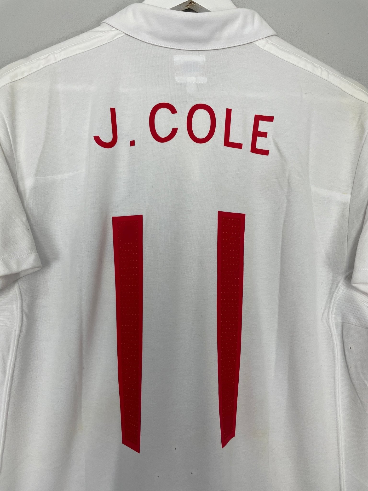 Shop 2009/10 ENGLAND J.COLE #11 HOME SHIRT (L) UMBRO, classic football shirts, vintage football shirts & retro soccer jerseys at Cult Kits