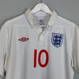 Shop 2009/10 ENGLAND ROONEY #10 HOME SHIRT (L) UMBRO, classic football shirts, vintage football shirts & retro soccer jerseys at Cult Kits