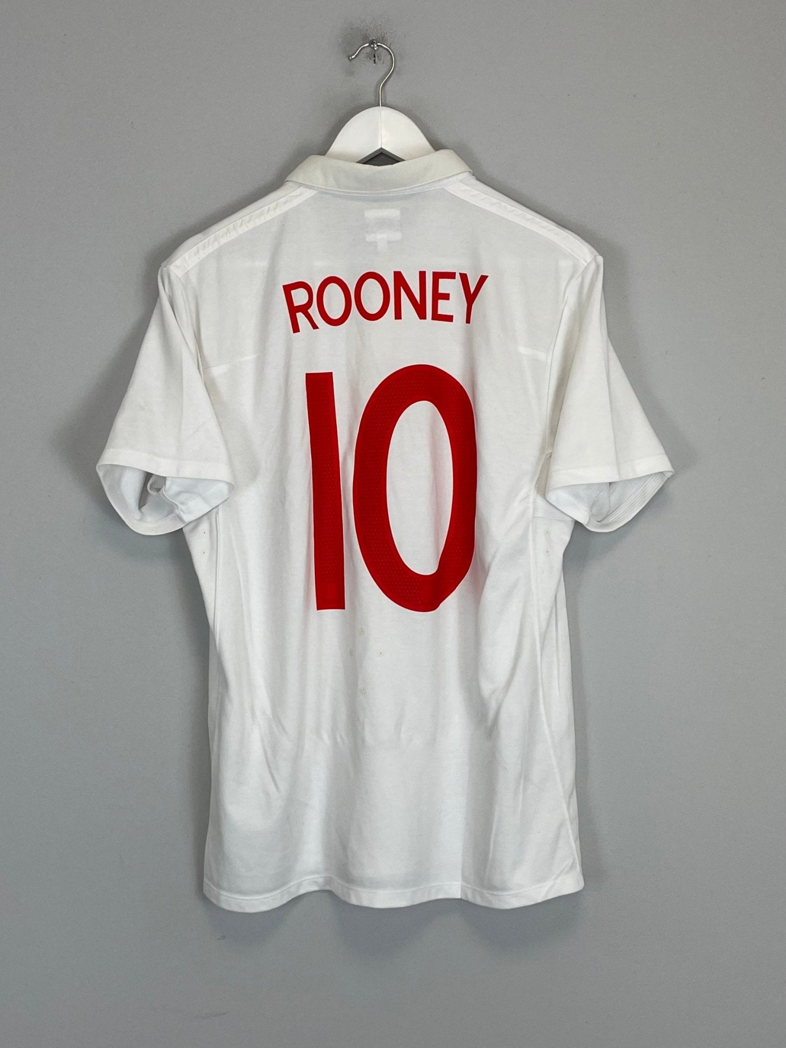 Shop 2009/10 ENGLAND ROONEY #10 HOME SHIRT (L) UMBRO, classic football shirts, vintage football shirts & retro soccer jerseys at Cult Kits