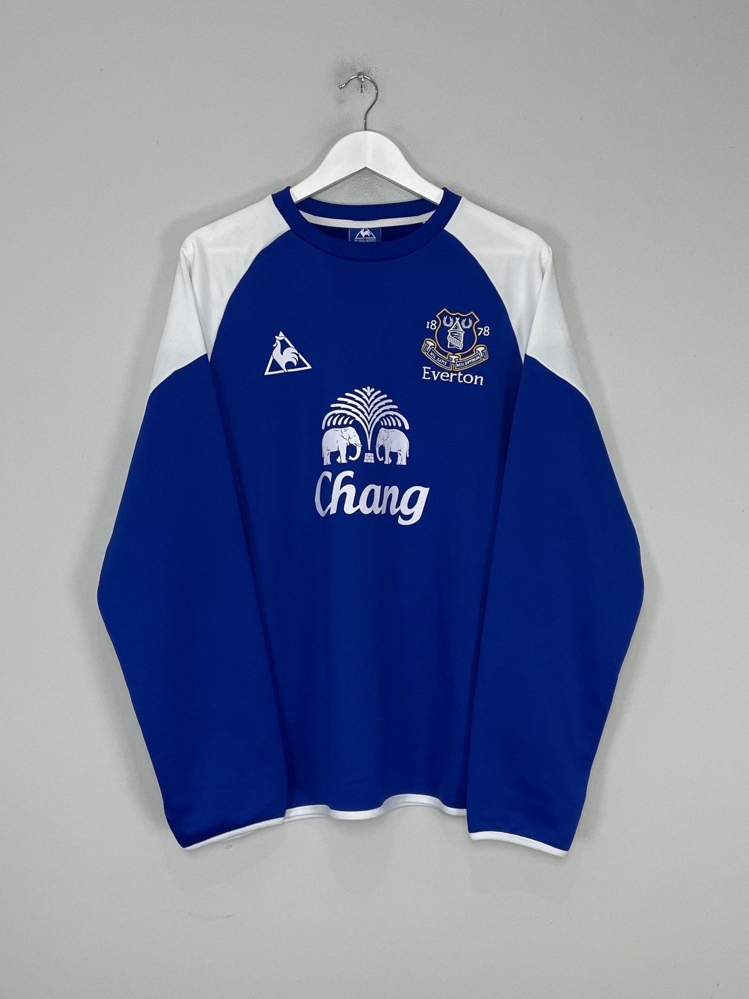 Shop 2009/10 EVERTON TRAINING SHEATSHIRT (L) LE COQ, classic football shirts, vintage football shirts & retro soccer jerseys at Cult Kits