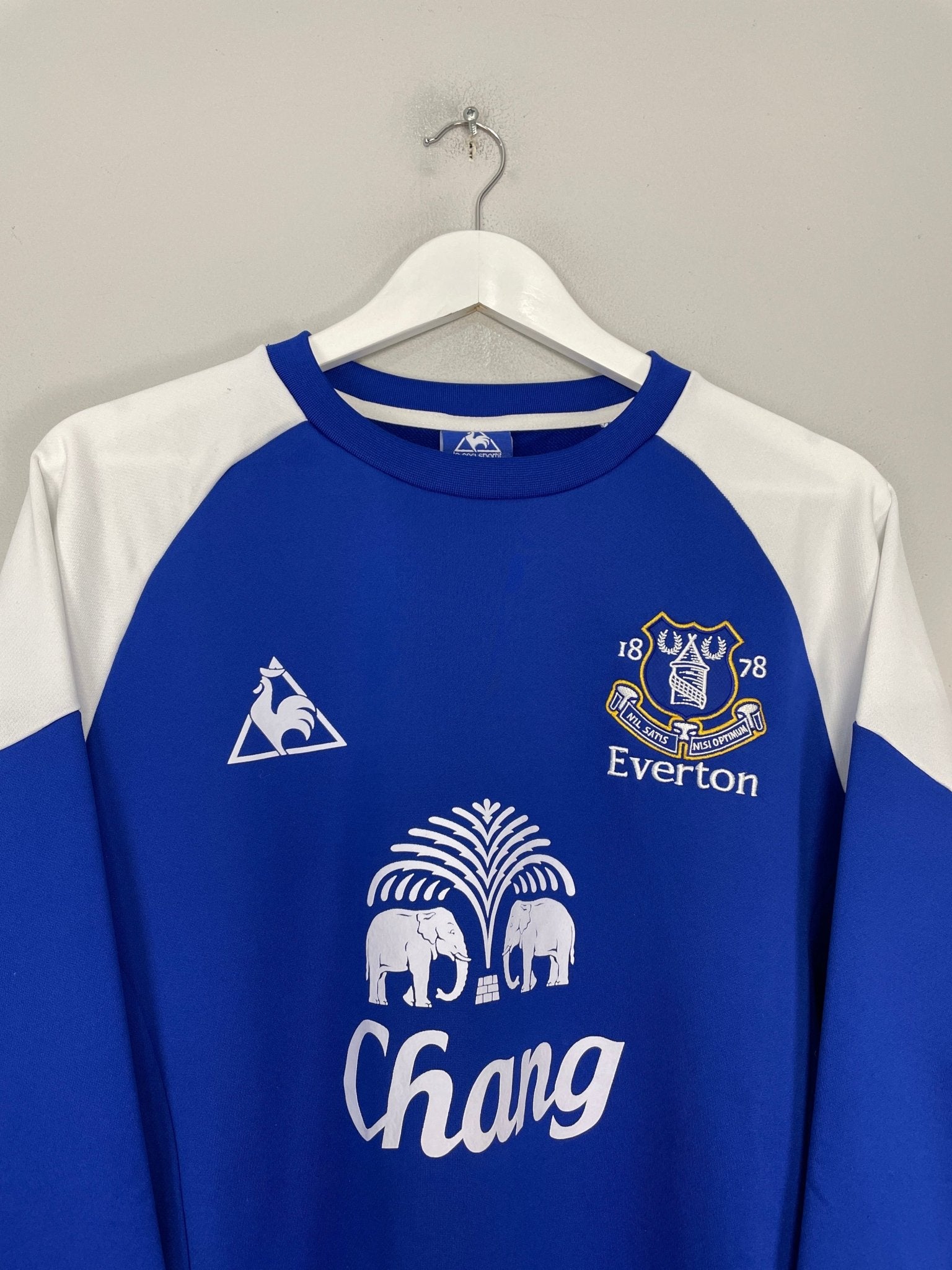Shop 2009/10 EVERTON TRAINING SHEATSHIRT (L) LE COQ, classic football shirts, vintage football shirts & retro soccer jerseys at Cult Kits