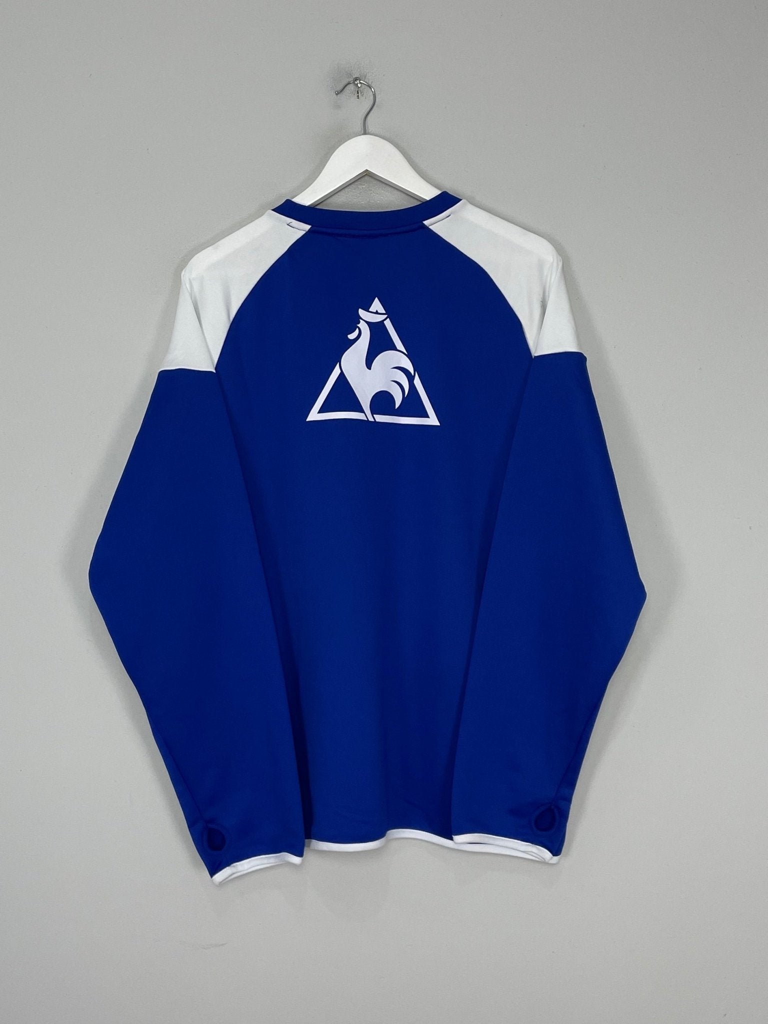 Shop 2009/10 EVERTON TRAINING SHEATSHIRT (L) LE COQ, classic football shirts, vintage football shirts & retro soccer jerseys at Cult Kits