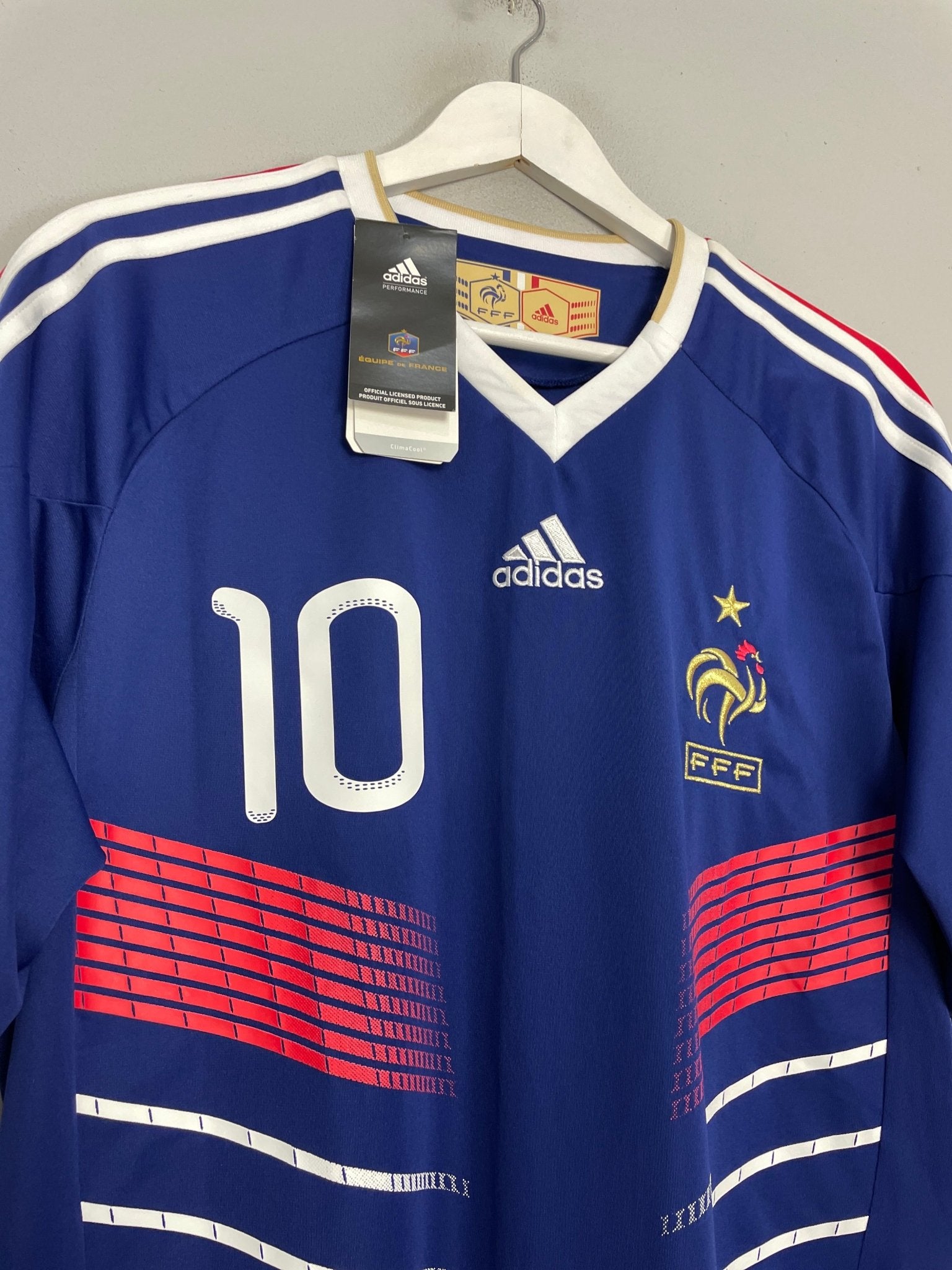 Shop 2009/10 FRANCE BENZEMA #10 *BNWT* HOME SHIRT (L) ADIDAS, classic football shirts, vintage football shirts & retro soccer jerseys at Cult Kits