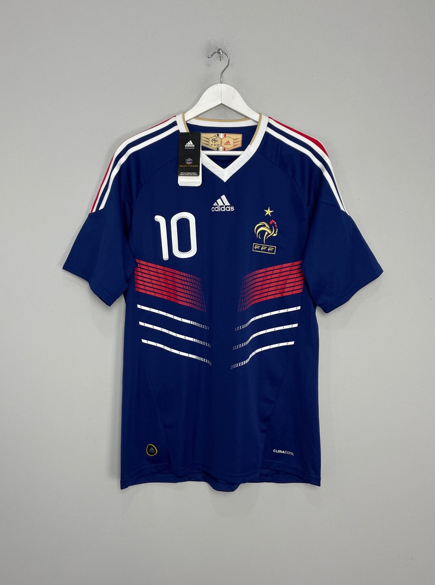 Shop 2009/10 FRANCE BENZEMA #10 *BNWT* HOME SHIRT (L) ADIDAS, classic football shirts, vintage football shirts & retro soccer jerseys at Cult Kits