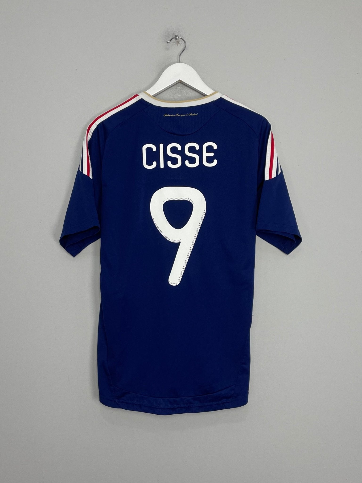 Shop 2009/10 FRANCE CISSE #9 HOME SHIRT (L) ADIDAS, classic football shirts, vintage football shirts & retro soccer jerseys at Cult Kits