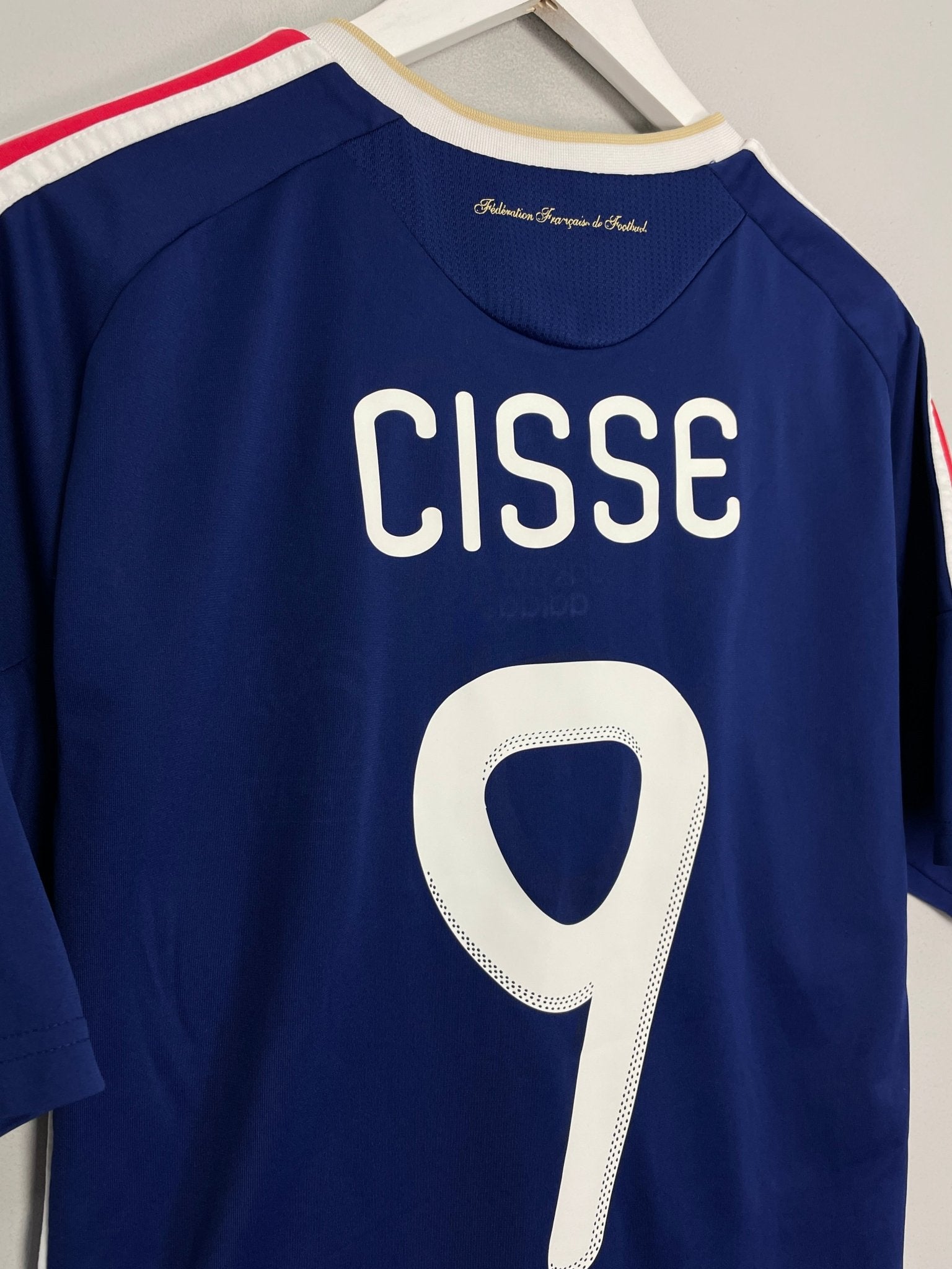 Shop 2009/10 FRANCE CISSE #9 HOME SHIRT (L) ADIDAS, classic football shirts, vintage football shirts & retro soccer jerseys at Cult Kits