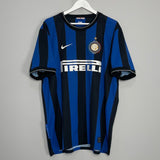 Shop 2009/10 INTER MILAN HOME SHIRT (XXL) NIKE, classic football shirts, vintage football shirts & retro soccer jerseys at Cult Kits
