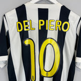 Shop 2009/10 JUVENTUS DEL PIERO #10 HOME SHIRT (M) NIKE, classic football shirts, vintage football shirts & retro soccer jerseys at Cult Kits