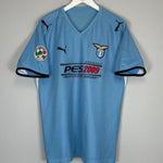 2009/10 LAZIO 10 HOME SHIRT (L) PUMA - Cult Kits - Large - Buy Vintage Football Shirts, Authentic Retro Football Shirts For Sale, Classic Football Shirts & Soccer Jersey